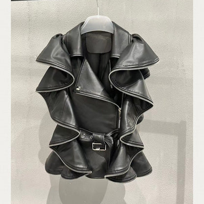 Sheepskin Leather Coat