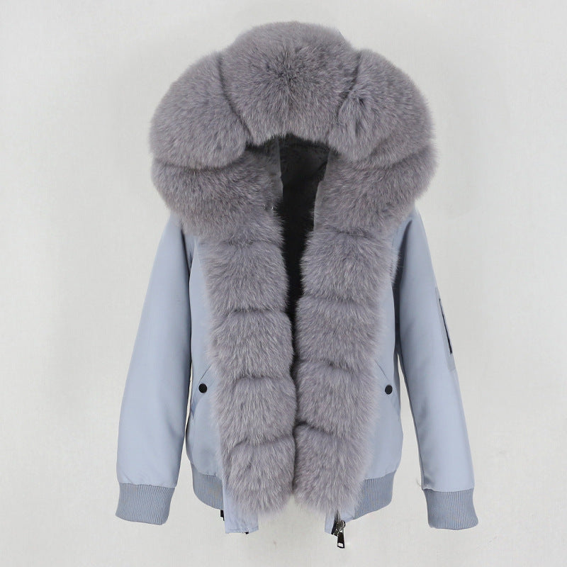 Raccoon Fur Liner Jacket