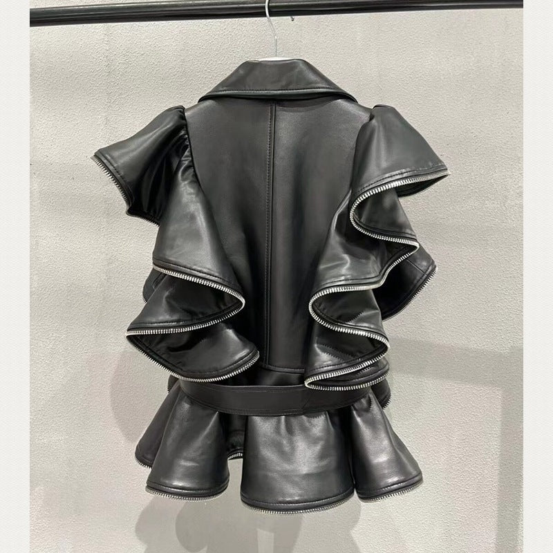 Sheepskin Leather Coat
