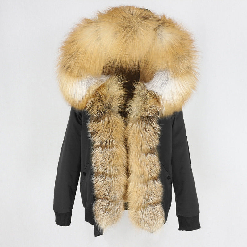 Raccoon Fur Liner Jacket