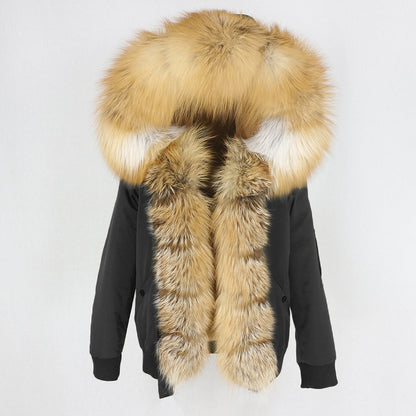Raccoon Fur Liner Jacket