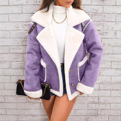 Collar Plush Casual Jacket