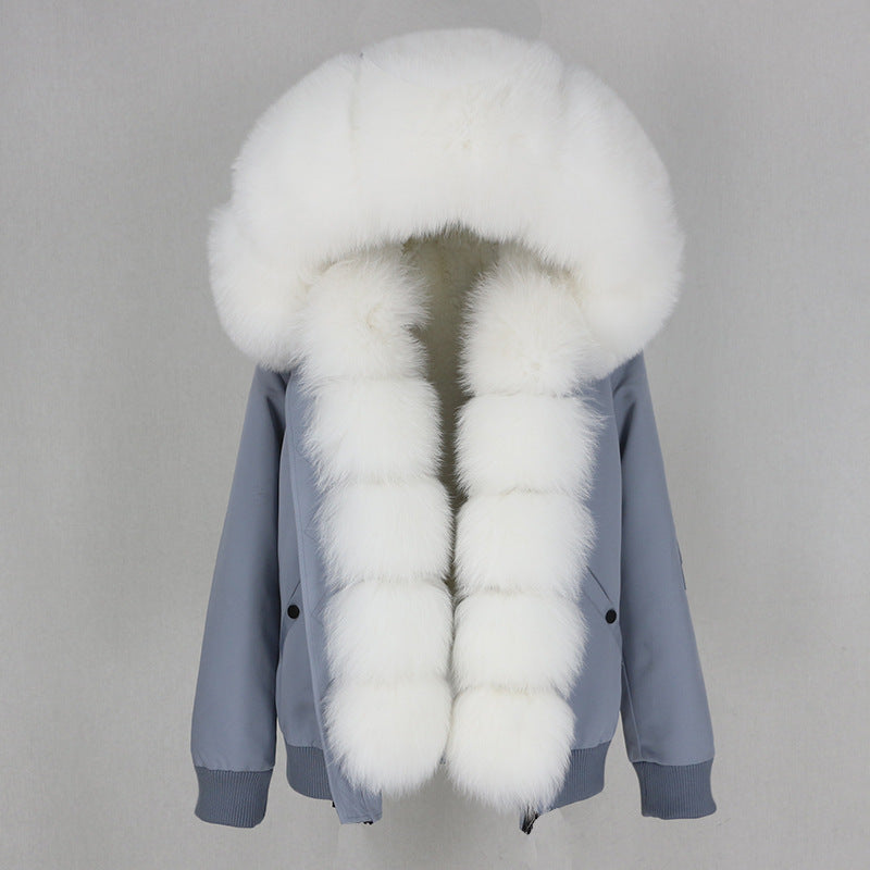 Raccoon Fur Liner Jacket
