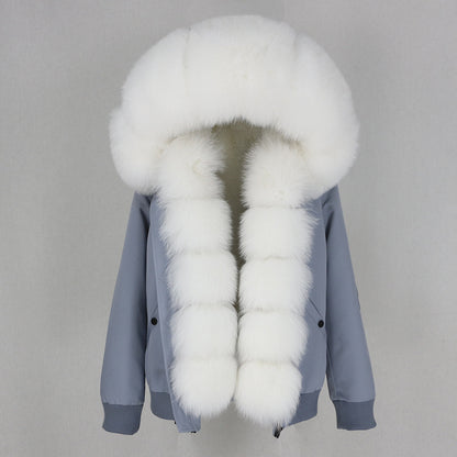 Raccoon Fur Liner Jacket