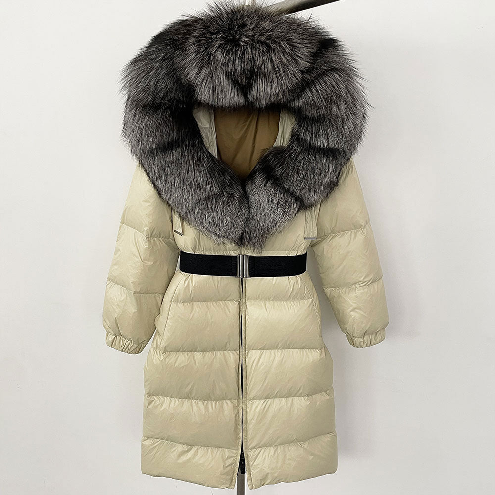 Real Fox Collar Fur Jacket