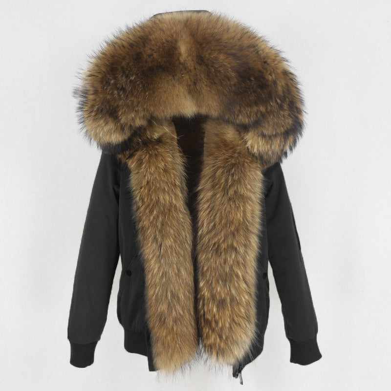 Raccoon Fur Liner Jacket