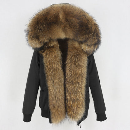 Raccoon Fur Liner Jacket