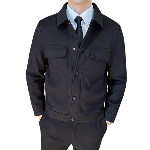 Men's Short Suit Jacket Woolen Lapel