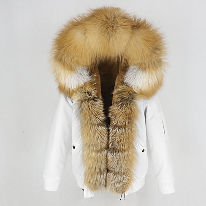 Raccoon Fur Liner Jacket