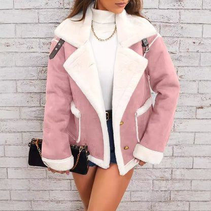 Collar Plush Casual Jacket