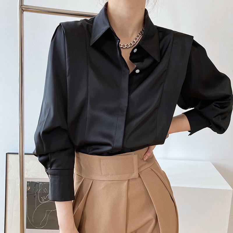 Vintage Satin Ruffled Shirt
