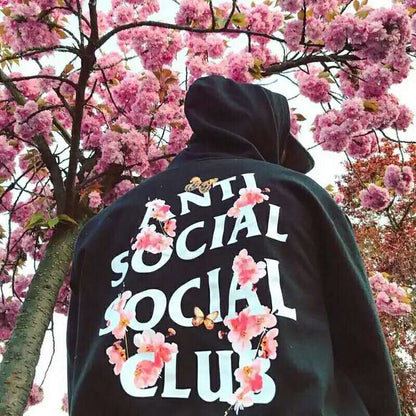 Cherry blossom sweater hooded men and women lovers