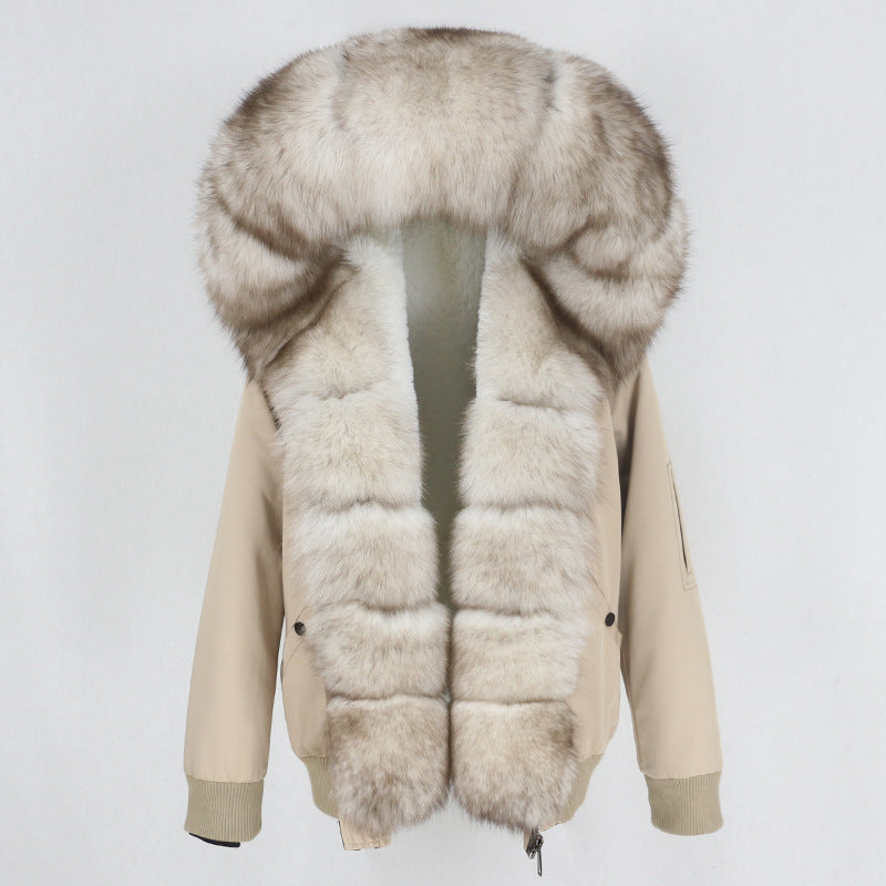 Raccoon Fur Liner Jacket