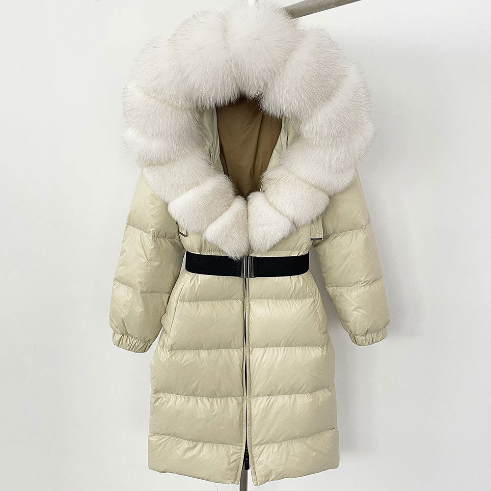 Real Fox Collar Fur Jacket