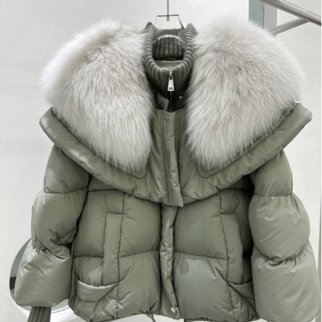 Fox Fur Collar Jacket