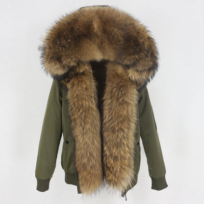 Raccoon Fur Liner Jacket