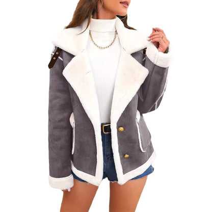 Collar Plush Casual Jacket