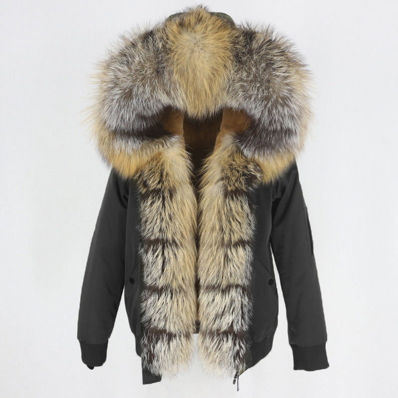 Raccoon Fur Liner Jacket