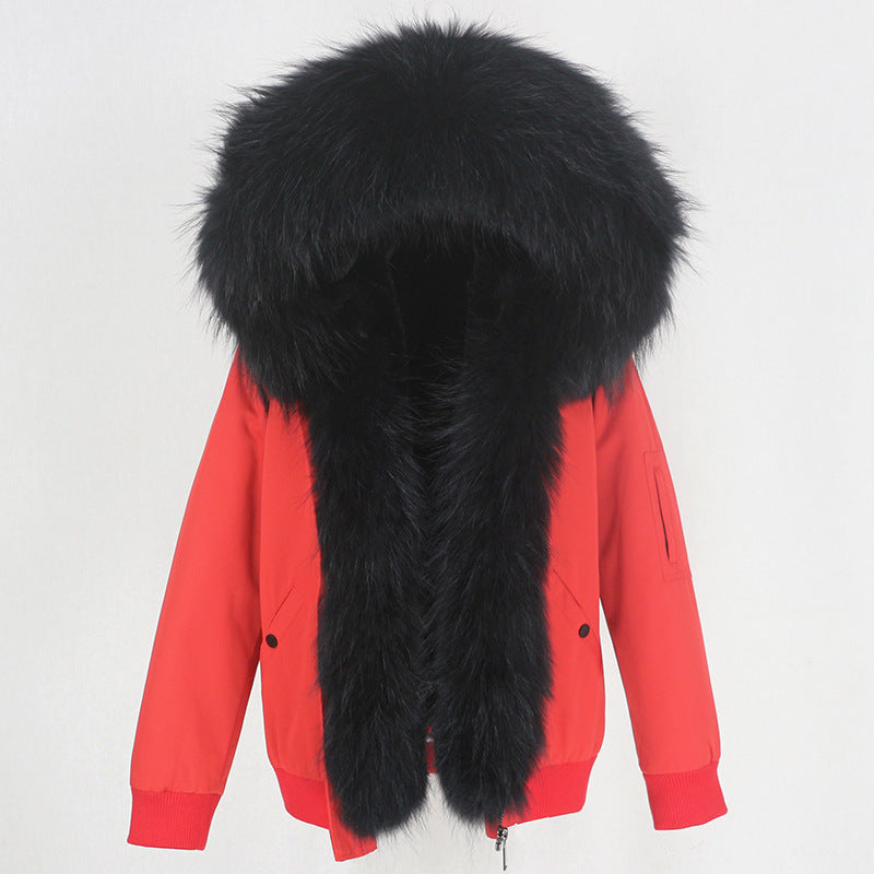 Raccoon Fur Liner Jacket