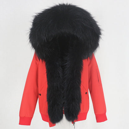 Raccoon Fur Liner Jacket