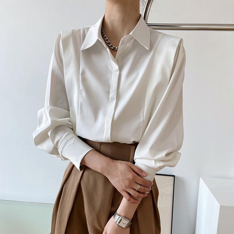Vintage Satin Ruffled Shirt