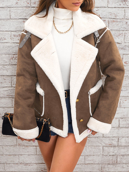 Collar Plush Casual Jacket