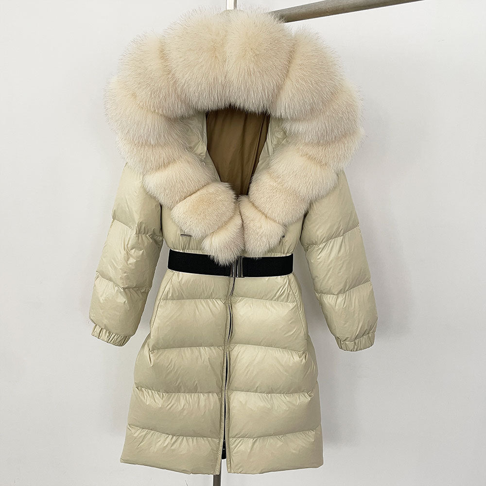 Real Fox Collar Fur Jacket