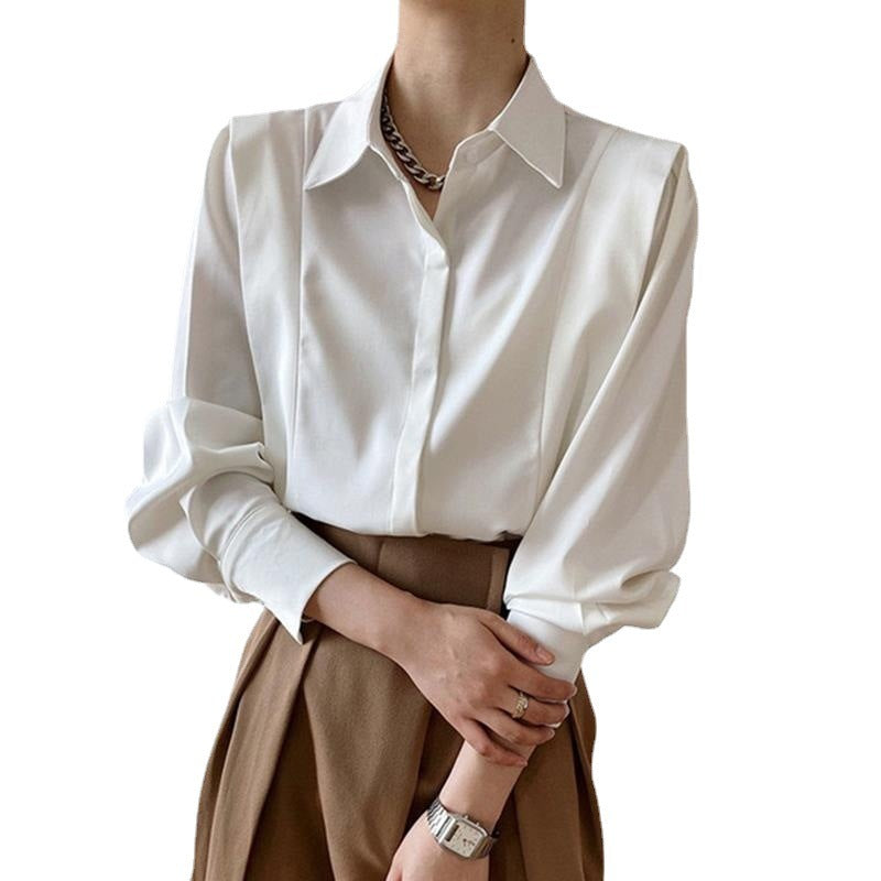 Vintage Satin Ruffled Shirt