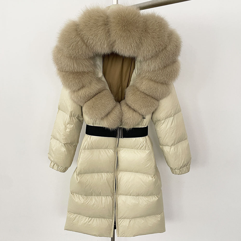 Real Fox Collar Fur Jacket