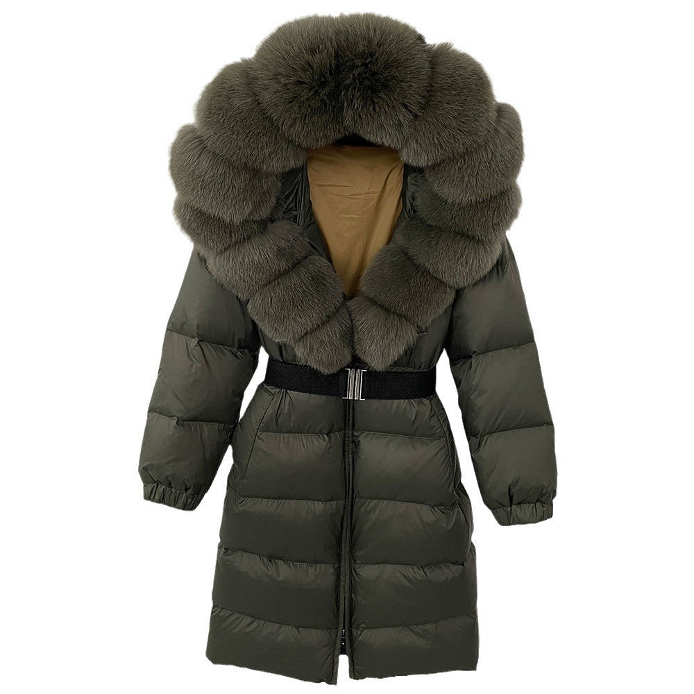 Real Fox Collar Fur Jacket