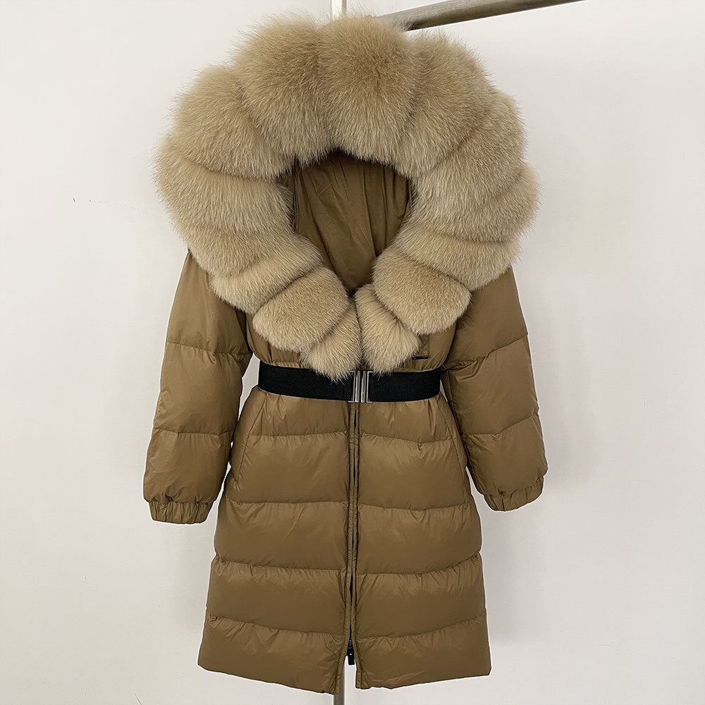 Real Fox Collar Fur Jacket