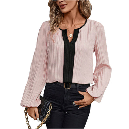 V Neck Long Sleeve Shirt
