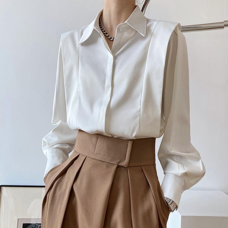 Vintage Satin Ruffled Shirt