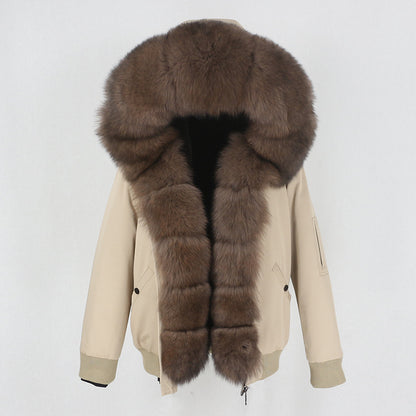 Raccoon Fur Liner Jacket