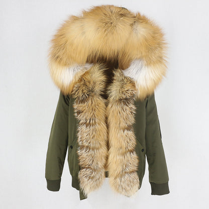 Raccoon Fur Liner Jacket