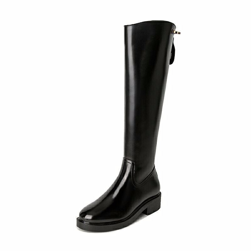 Long Martin Leather Boots