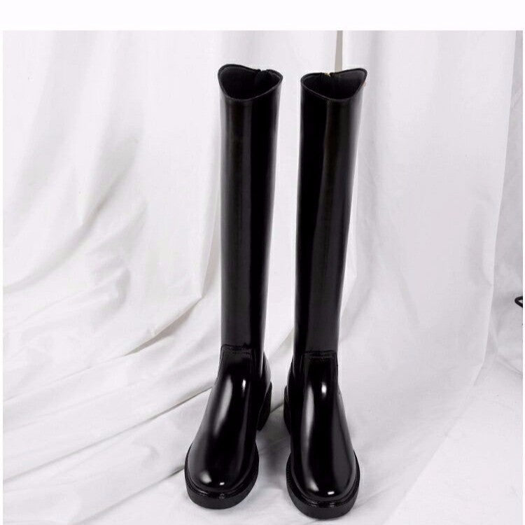 Long Martin Leather Boots
