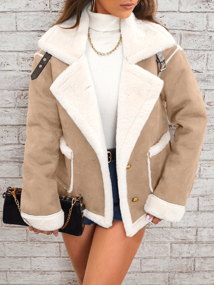 Collar Plush Casual Jacket