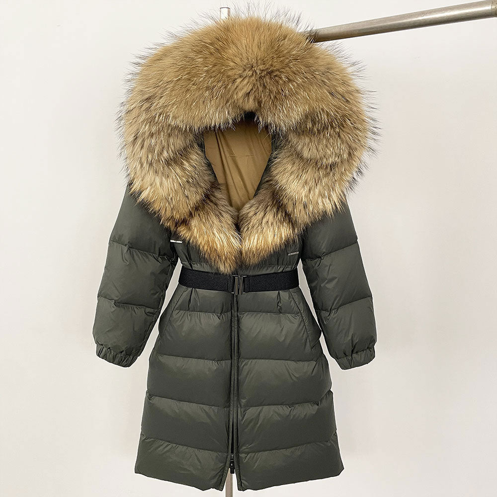 Real Fox Collar Fur Jacket
