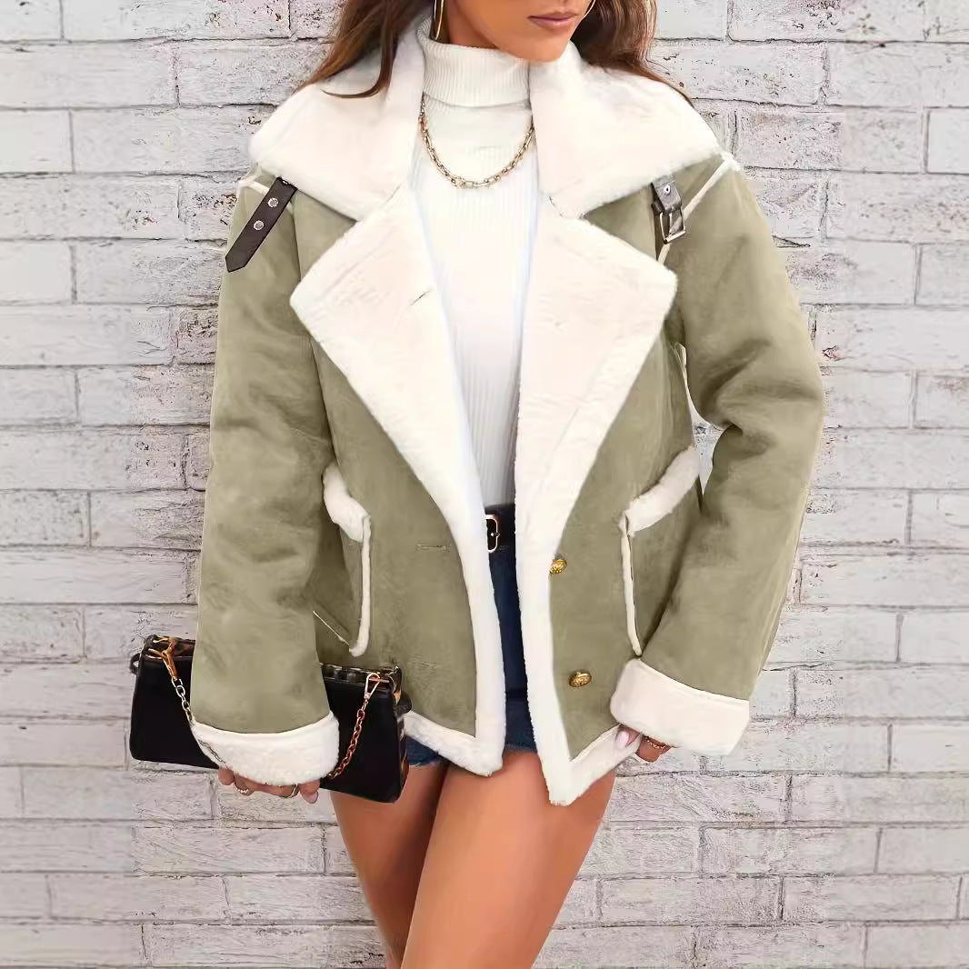 Collar Plush Casual Jacket