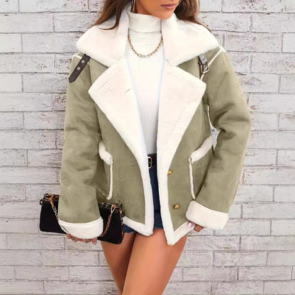 Collar Plush Casual Jacket